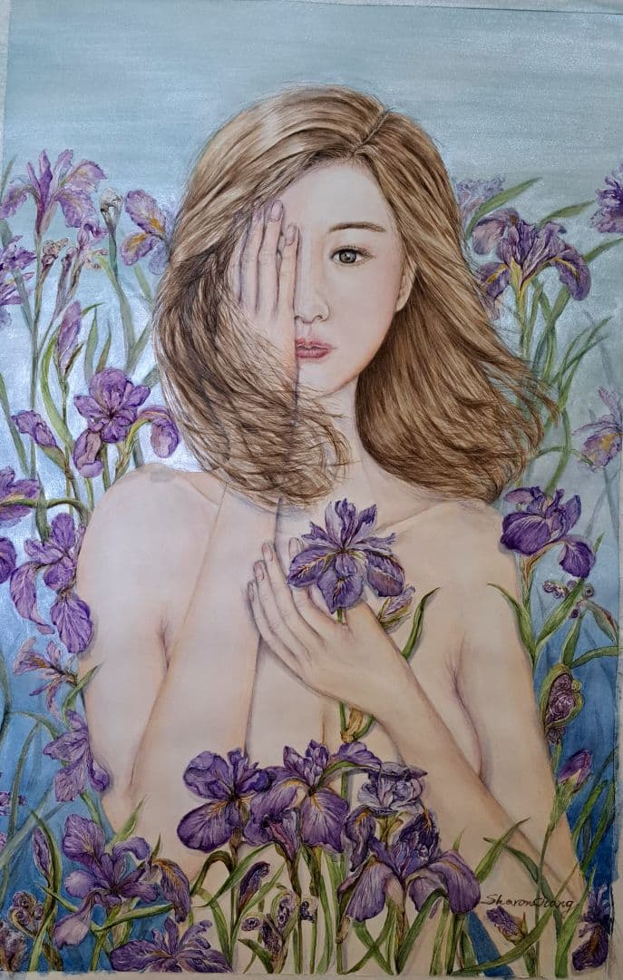 見與不見面之間,還是想見 (數位版畫)