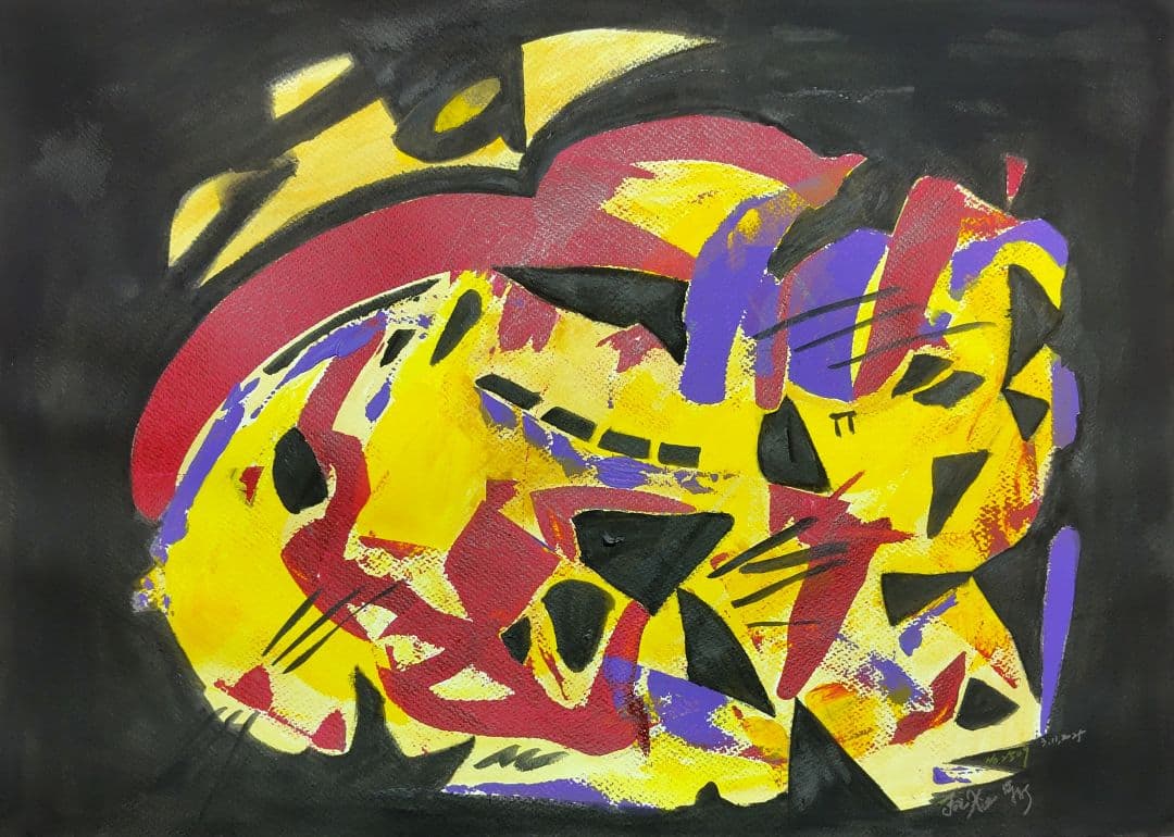 No.2509 奔跑的豹子running leopard 1