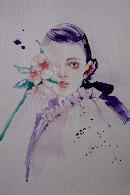 Girl with Flower