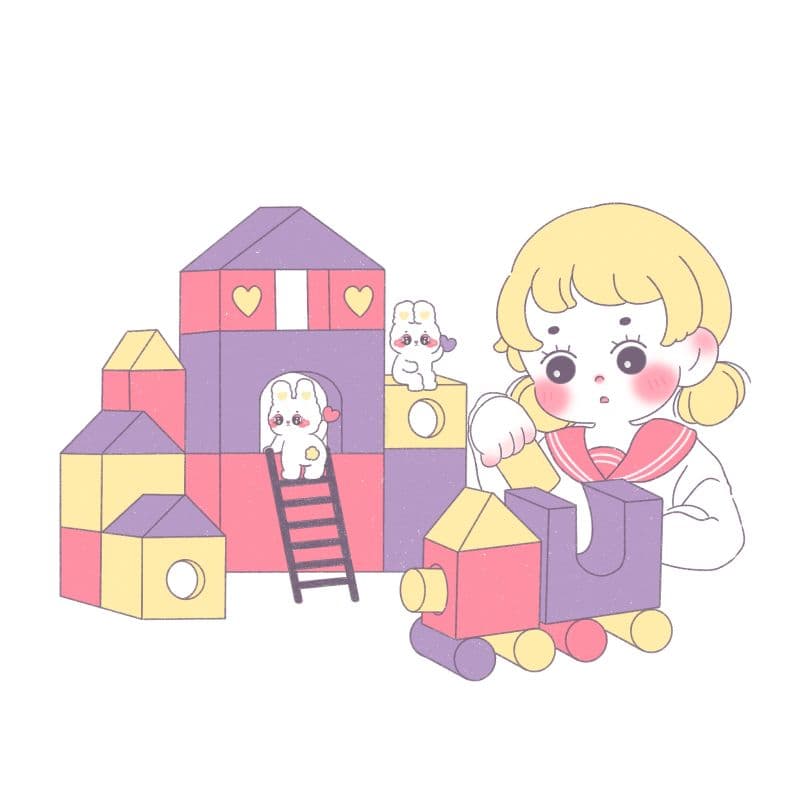 棉花糖萌兔兔兒童節設計