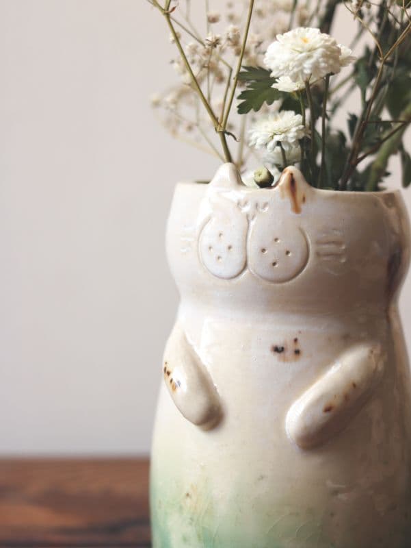 吉普貓陶瓷花器 3