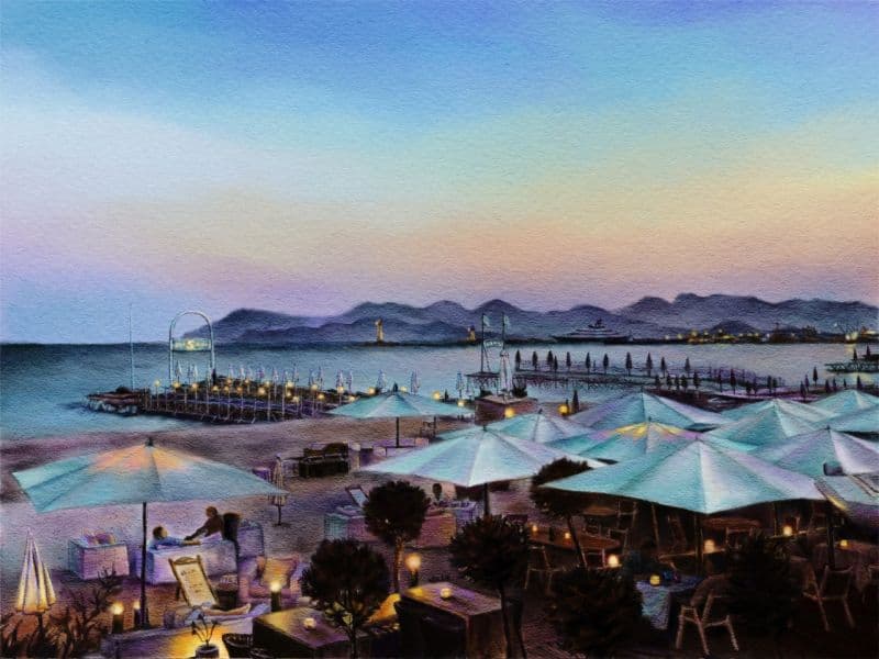 南法坎城海邊