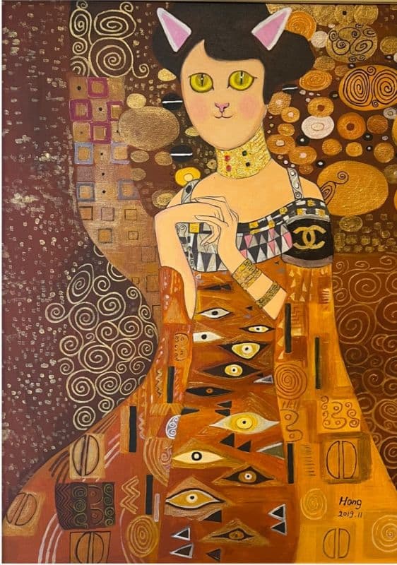 金色時尚的喵 Golden Fashion Cat lady