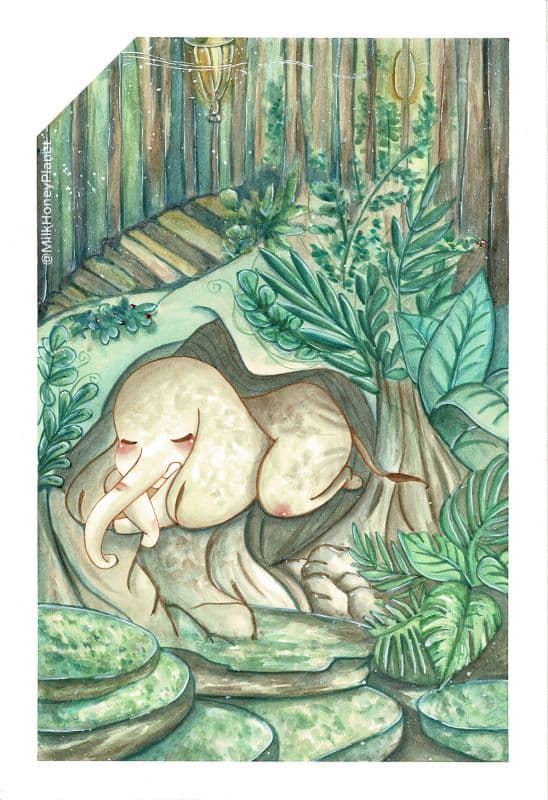 【 藝術微噴複製畫 】抱抱系列 - 閉上眼 1