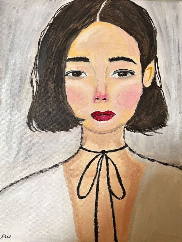 蝴蝶結絲巾
