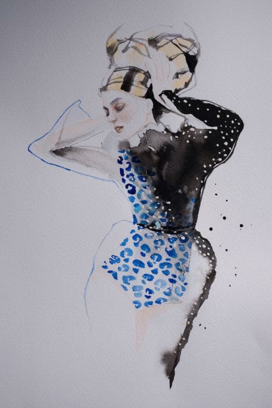Blue Leopard Print