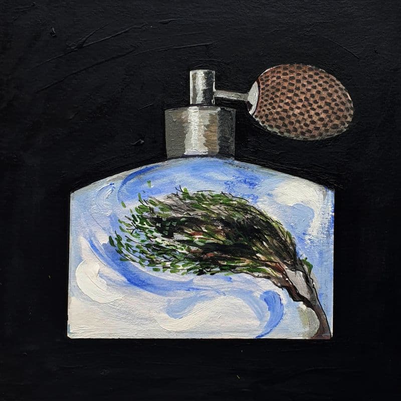 Painted perfume: Puff of wind