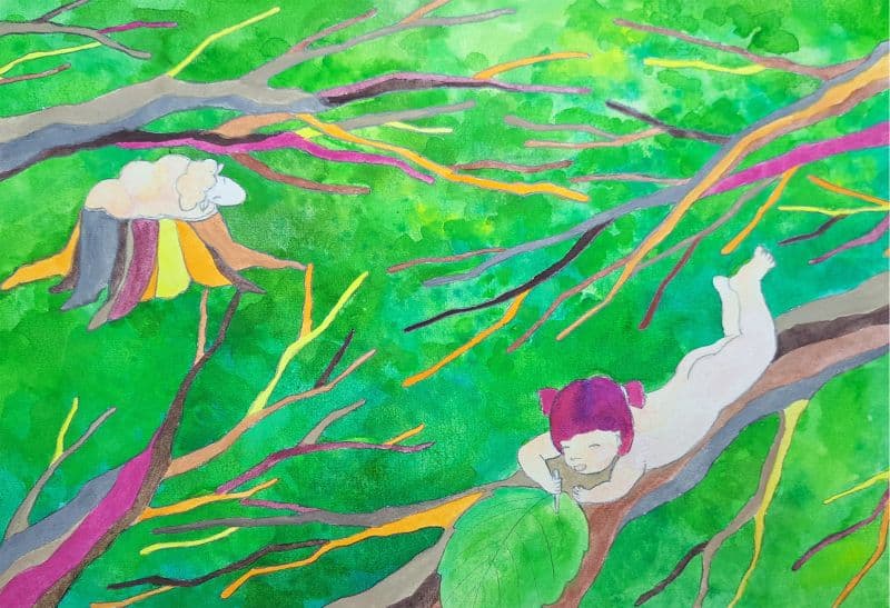 咩咩叫的羊洞_樹葉信 The baaing sheep hole_leaf letter