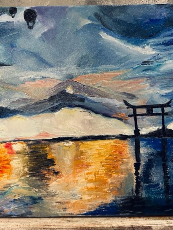 鳥居與夕陽 2