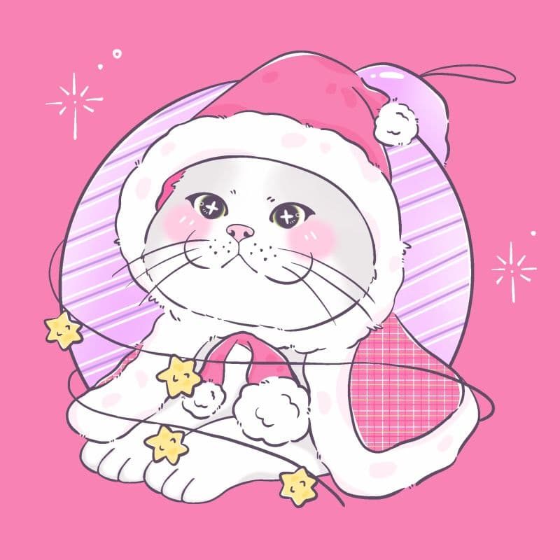 貓咪聖誕節卡片設計