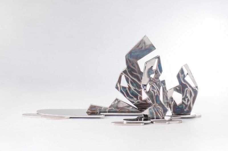 幾何系列–排山千重翠 120*42*70 不鏽鋼 長寬可變