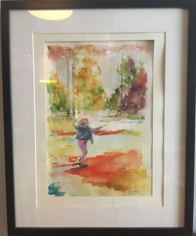 米蘭因德羅•蒙塔內利公共花園奔跑的女孩 1