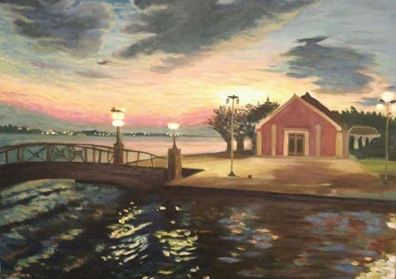 淡水四部曲--海關碼頭夕陽 2