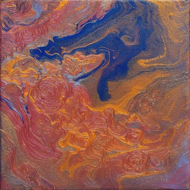 習作-夕日花田