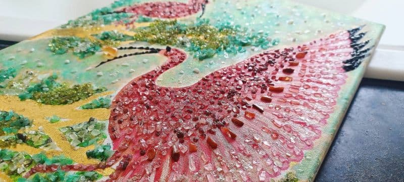 紅䴉賀囍_The Eudocimus ruber Congratulations (珠寶畫) 3