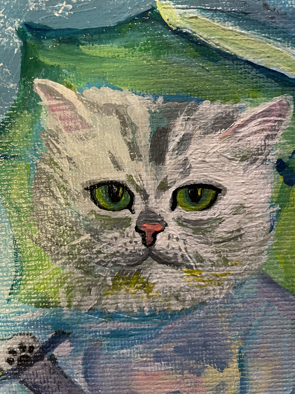 撐陽傘的貓咪 The Cat holding  a Parasol 2