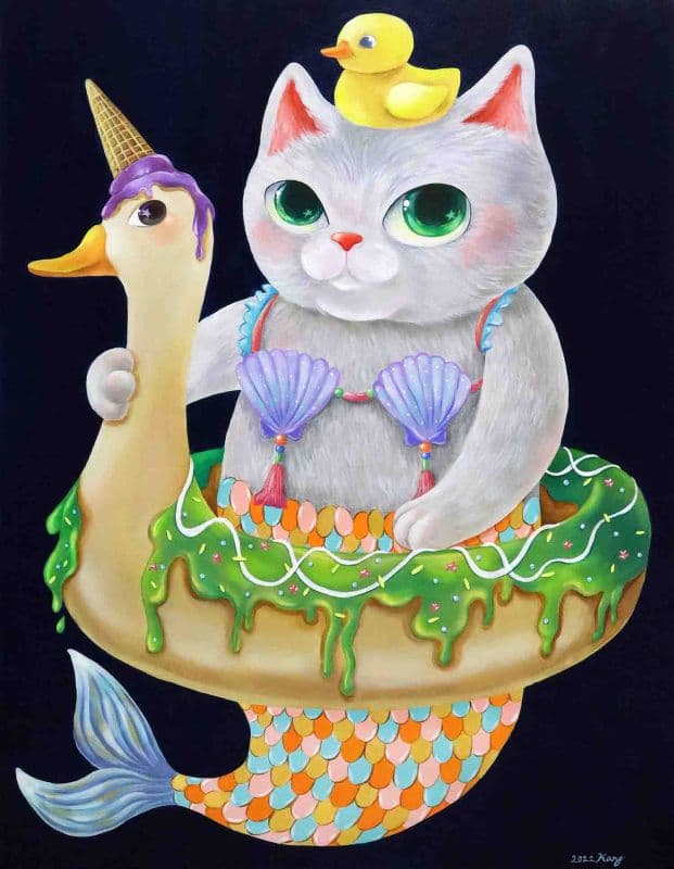 水水貓與甜甜圈鵝