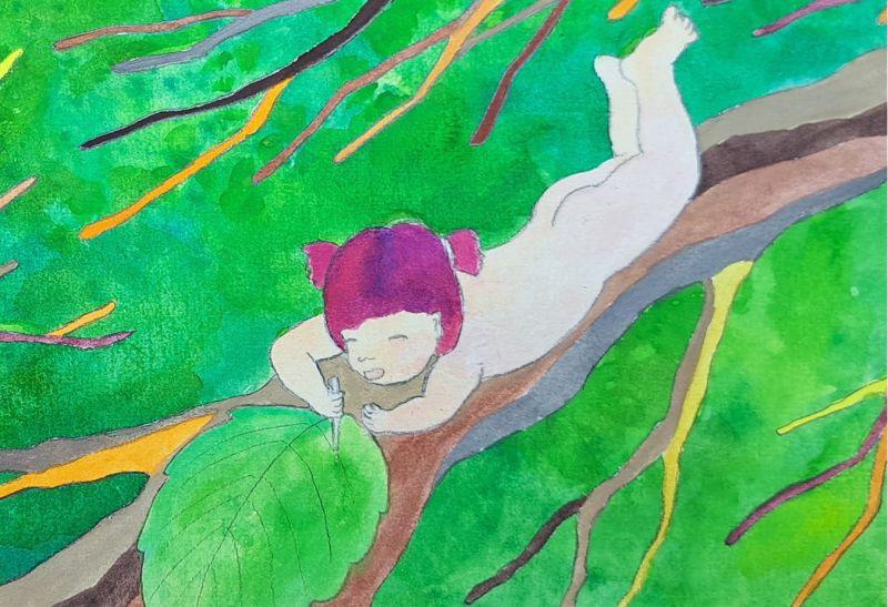 咩咩叫的羊洞_樹葉信 The baaing sheep hole_leaf letter 2